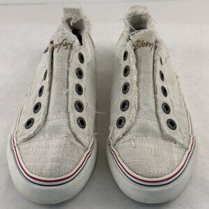 Blowfish Malibu Low Top Sneakers Womens Size 6.5 Off White Distressed Canvas